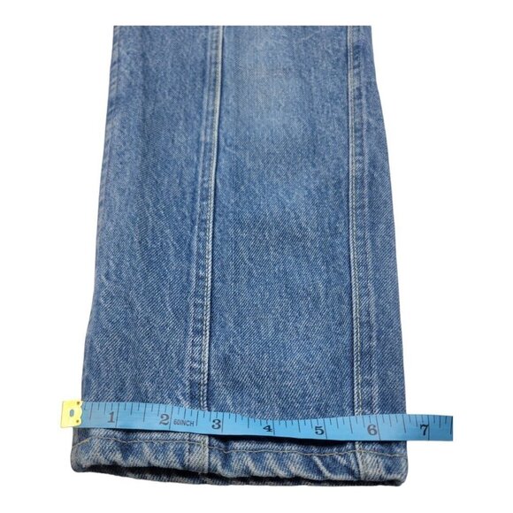 Vintage Lee Jeans Women 14 Denim High Waist  Pleat 80's Made USA Western Rancher - Picture 3 of 9